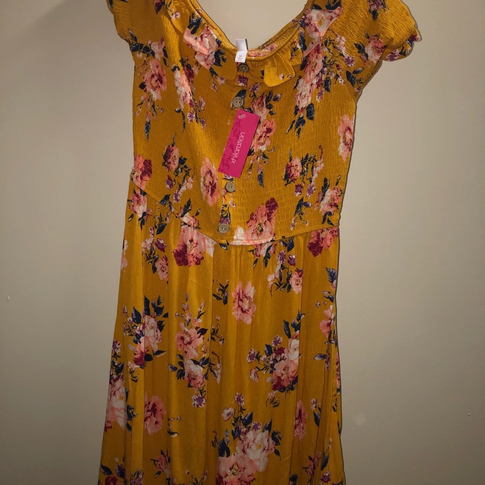Women’s floral smocked top dress